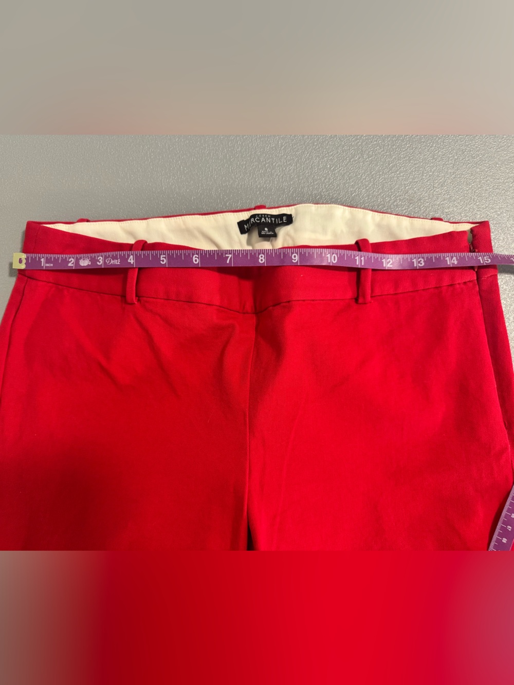 J. Crew Mercantile Red Cotton Slim Fit Dress Pants Size 8 - Picture 8 of 10